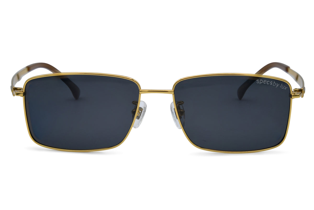 Specs By Lux \'Yershov\' Sunglasses - Black/Gold Le Specs No Smirking Round Sunglasses Matte Black Gold Frame  main image 4
