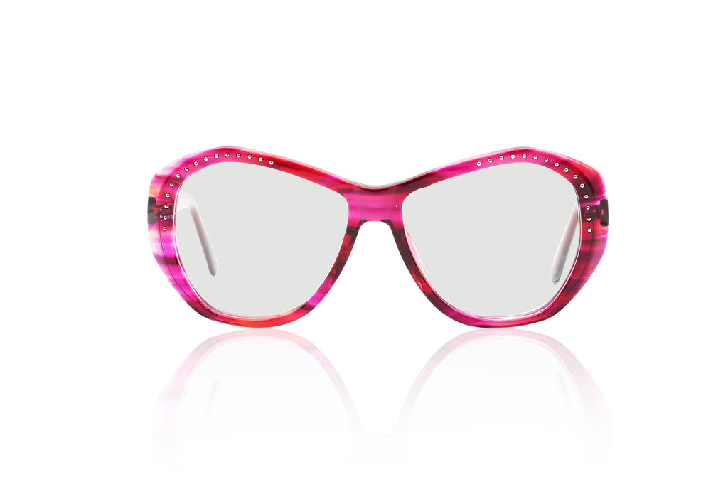 pink eyeglasses