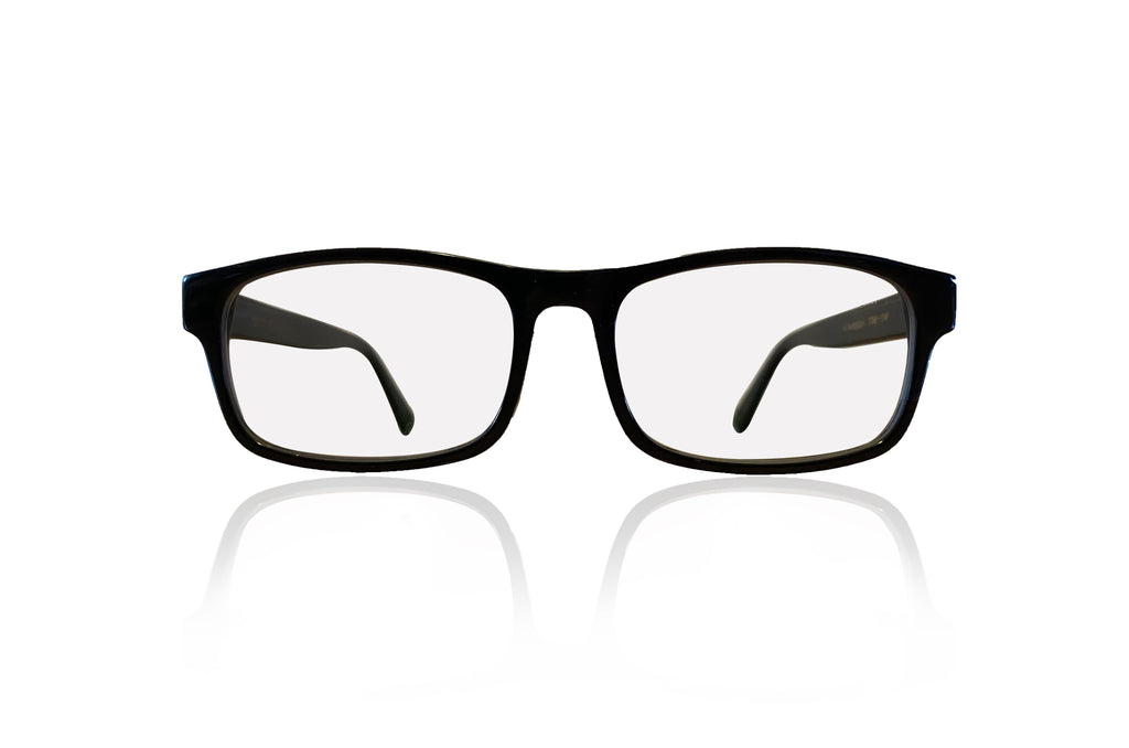 black rectangle glasses
