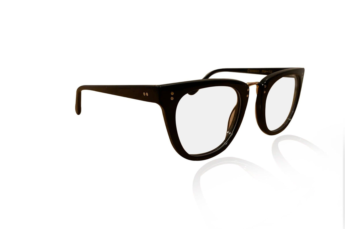 black cat eye glasses