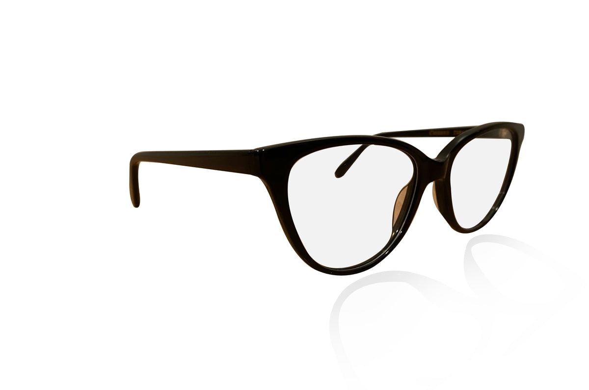 black cat eye glasses