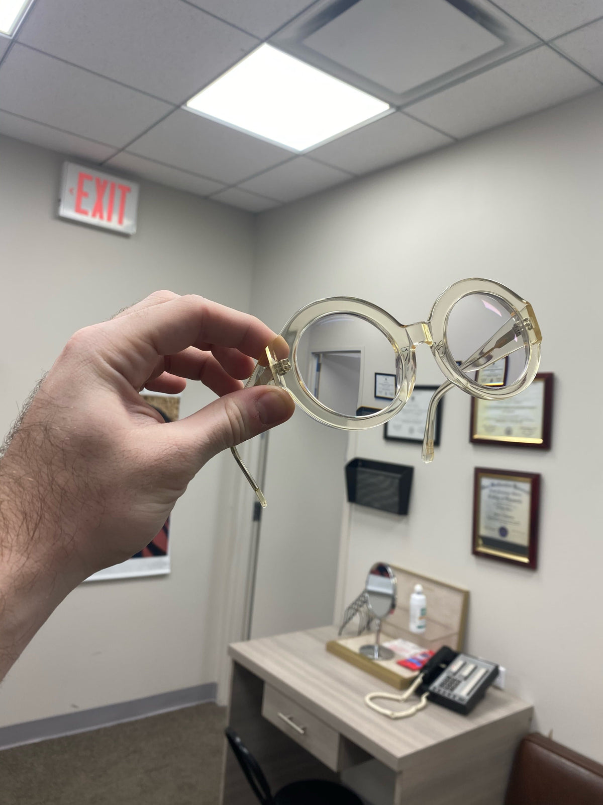 Round Vintage Crystal Frames | Italian Circle Glasses | SPECS